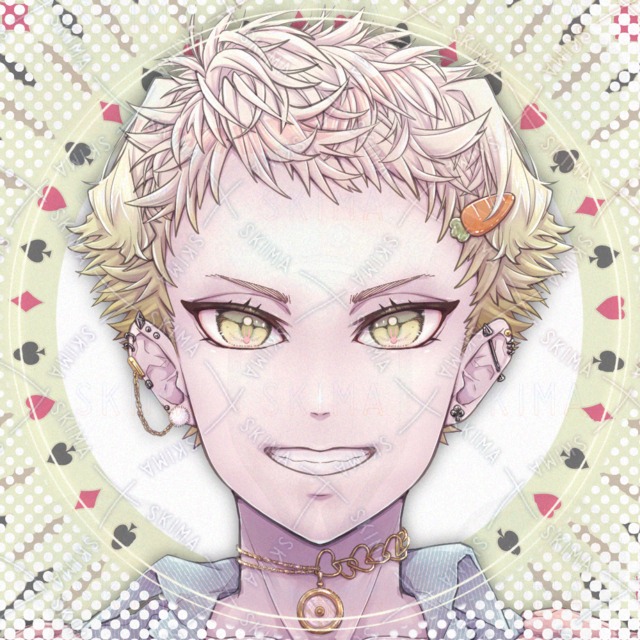 【アイコン】短髪つり目可愛め男性【顔アップイラスト】