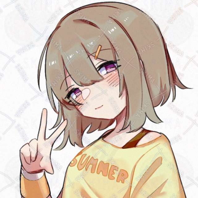 ピースするイエローカラーの女の子
