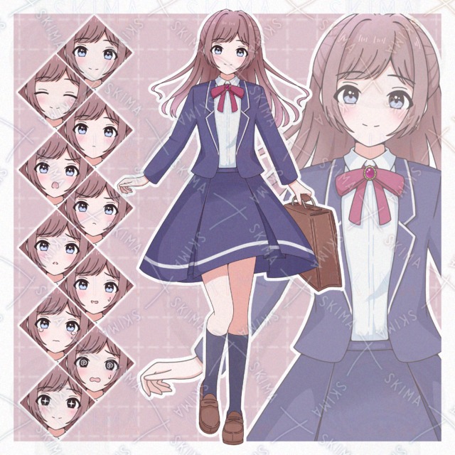 表情10種 女子高生