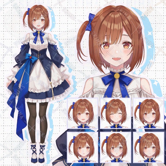 【IRIAM対応】アイドル風立ち絵（表情計6種）｜配信・TRPG・動画に