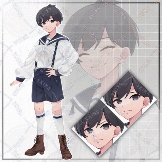 編み上げブーツの少年/表情差分全4種