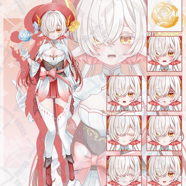 魔術師 角 少女（表情8種＋水晶2種）