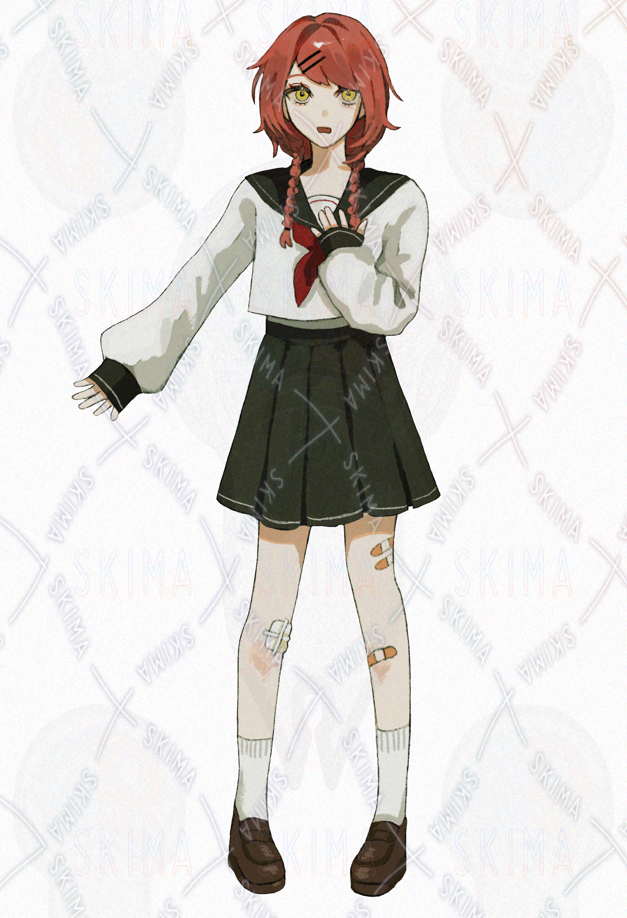 子供の純粋無垢な絵 差分8種】 赤髪女子高生 | SKIMA（スキマ）