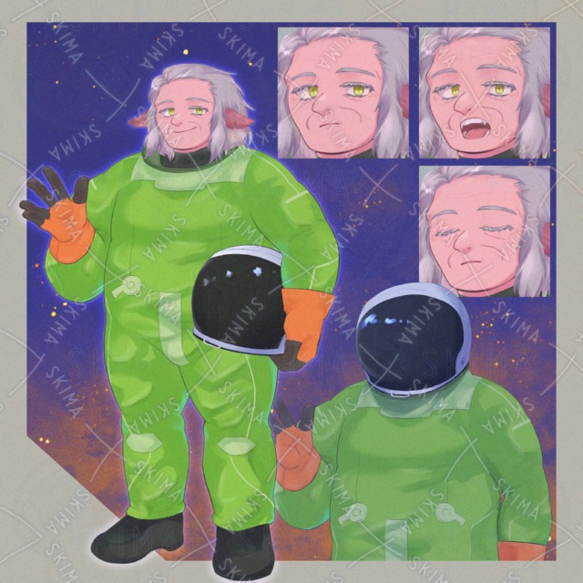 【立ち絵 Adopt】ケモ耳/宇宙人/灰髪