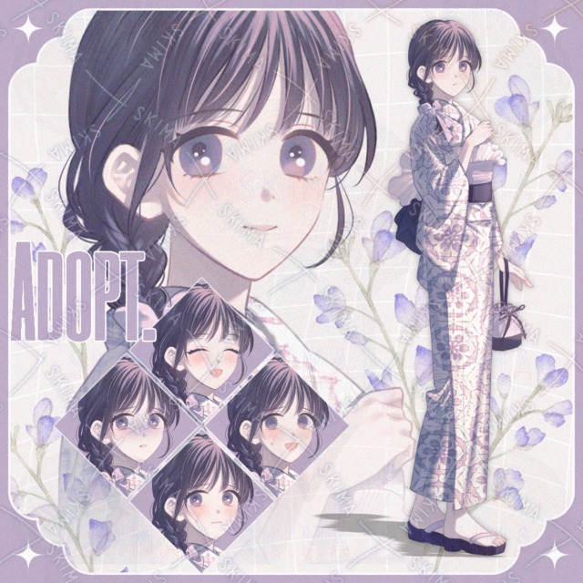 【adopt.19】浴衣の少女【表情差分10種】