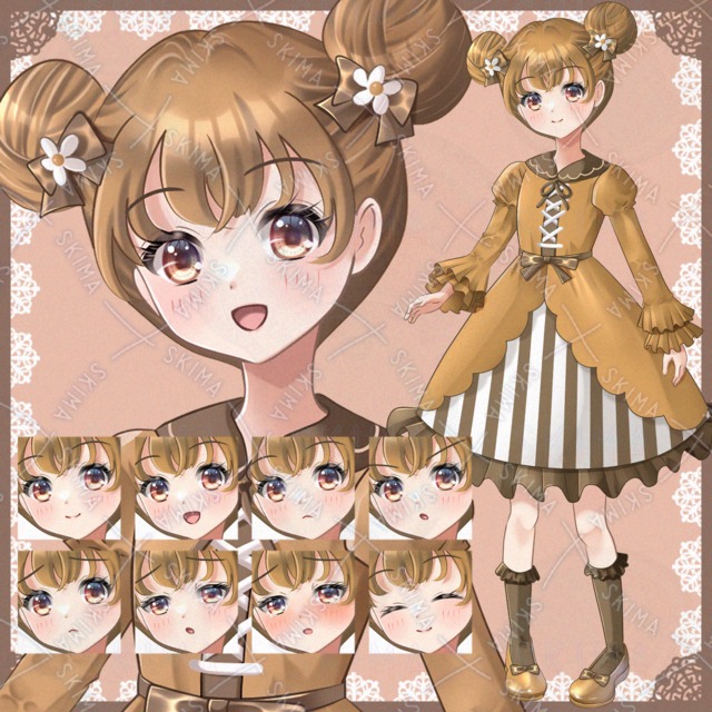 テディベアみたいな女の子　adopt 表情8種