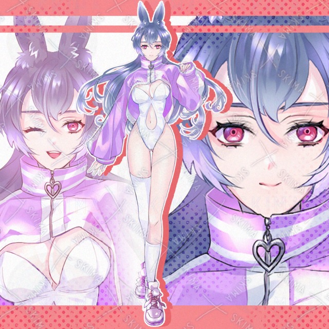 白バニー【表情10種】