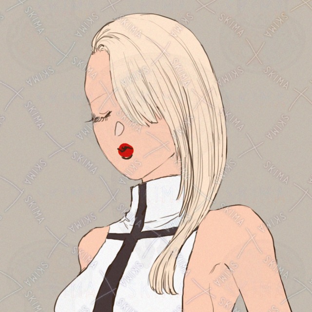 〖SNS用アイコン等に〗瞑目の女性