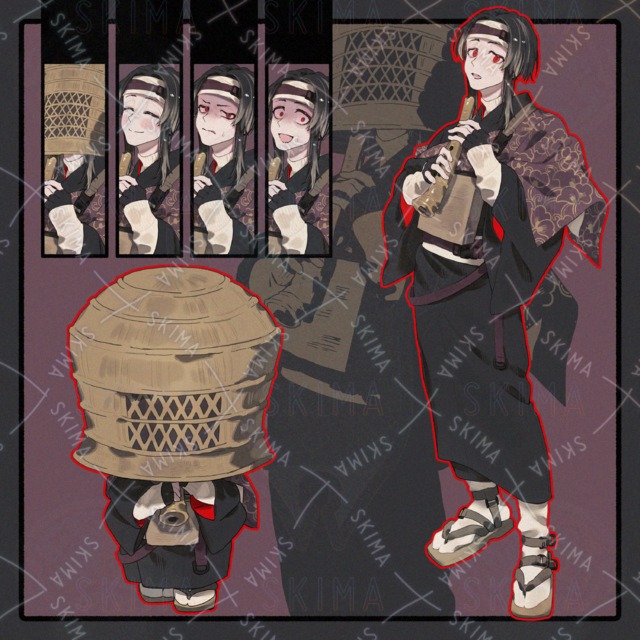 【立ち絵】虚無僧【TRPG】【デフォルメ】