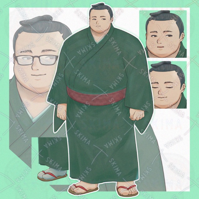 【立ち絵 Adopt】力士/眼鏡/小物差分