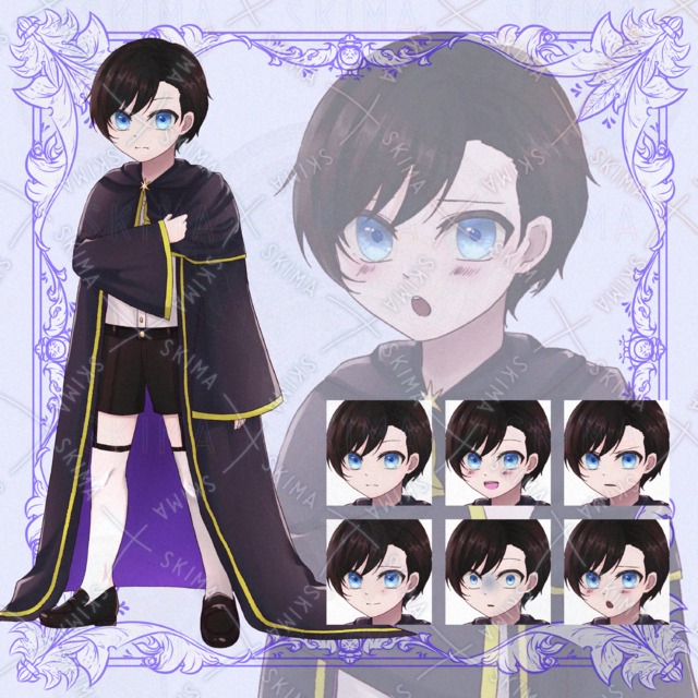 [Adopt5]中性的な子ども　表情6種