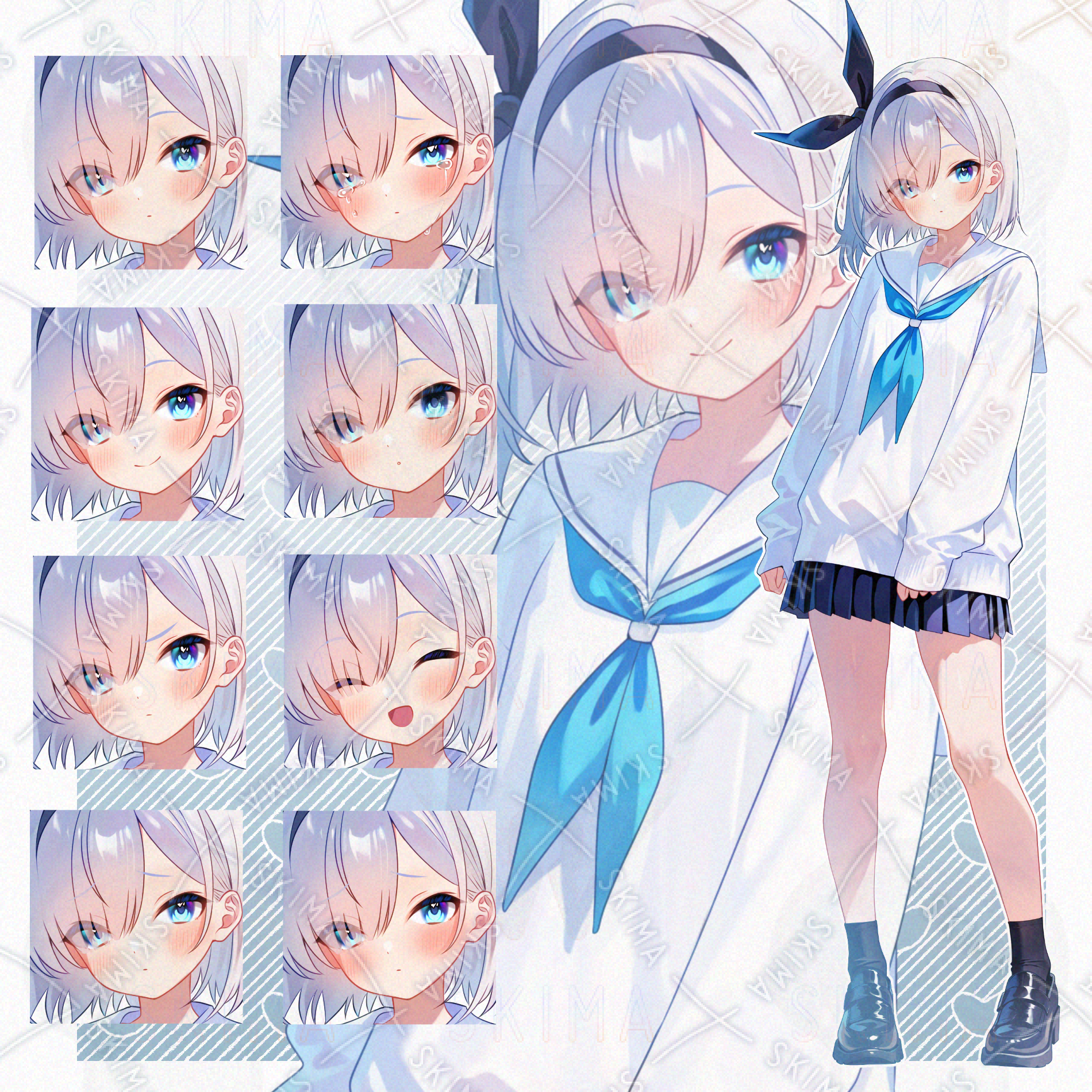 銀髪セーラー服の女の子 | SKIMA（スキマ）