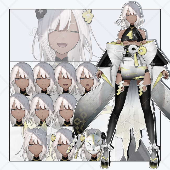 創作和服 表情7種 装飾差分3種 スキマ スキルのオーダーメイドマーケット Skima