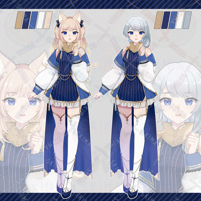 【表情４種×髪型２種】配信用Adopt