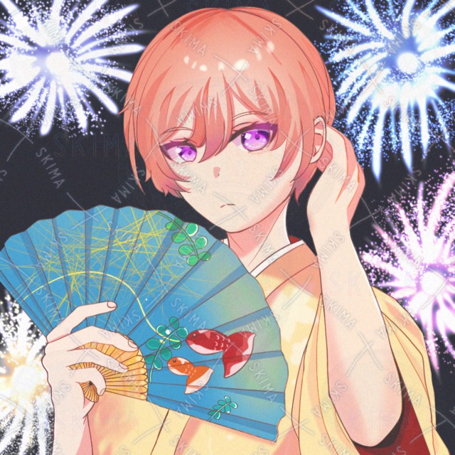 浴衣 / 花火 / 男性 / 中性的 / SNS / アイコン