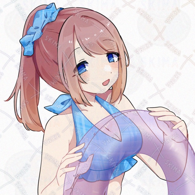 ポニーテール×水着姿の女の子