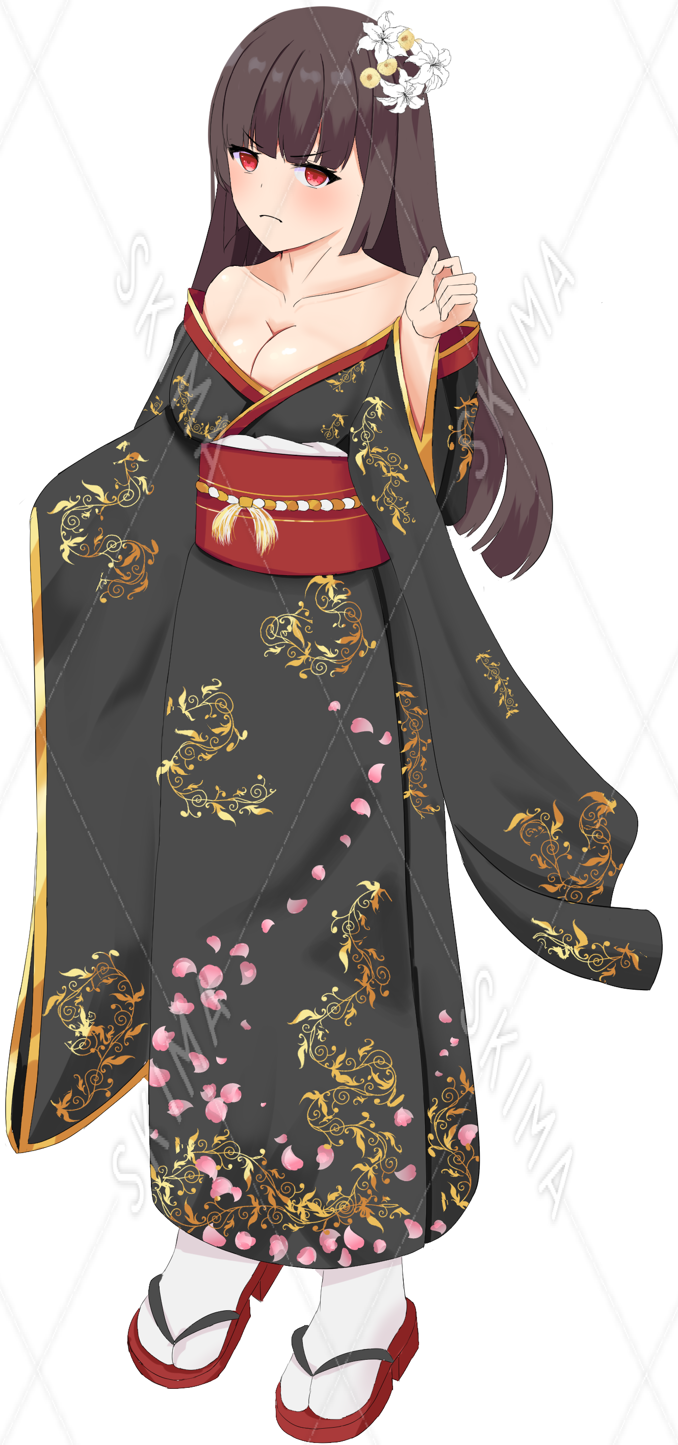 着物の女性キャラクター 印刷物 着物の女性 | SKIMA(スキマ)