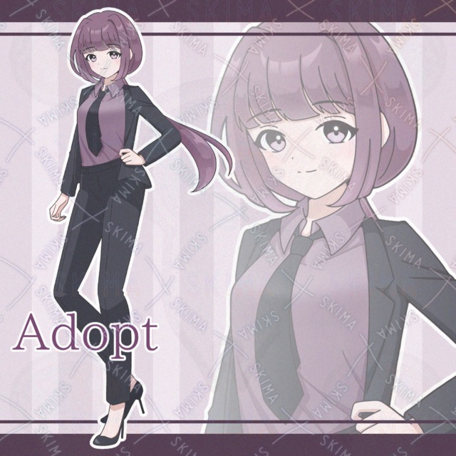 スーツの女性(表情10種)