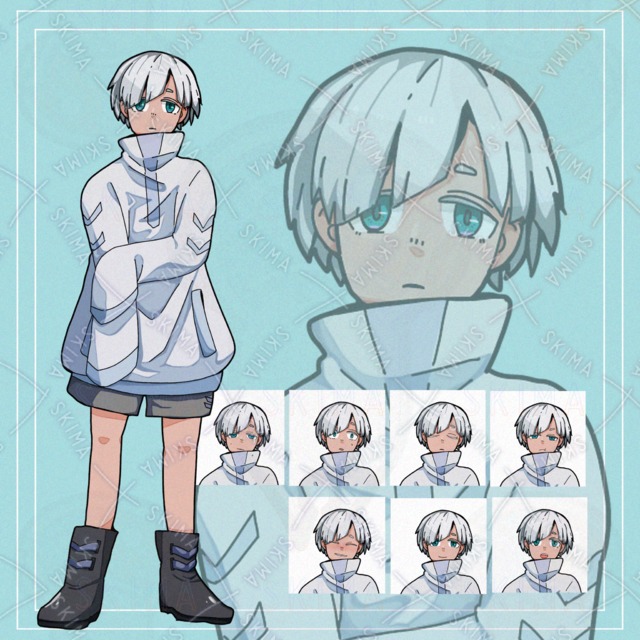 【表情8種】中性的な子供立ち絵