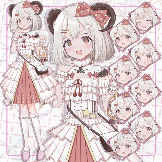 【表情８種】Adoptひつじの女の子