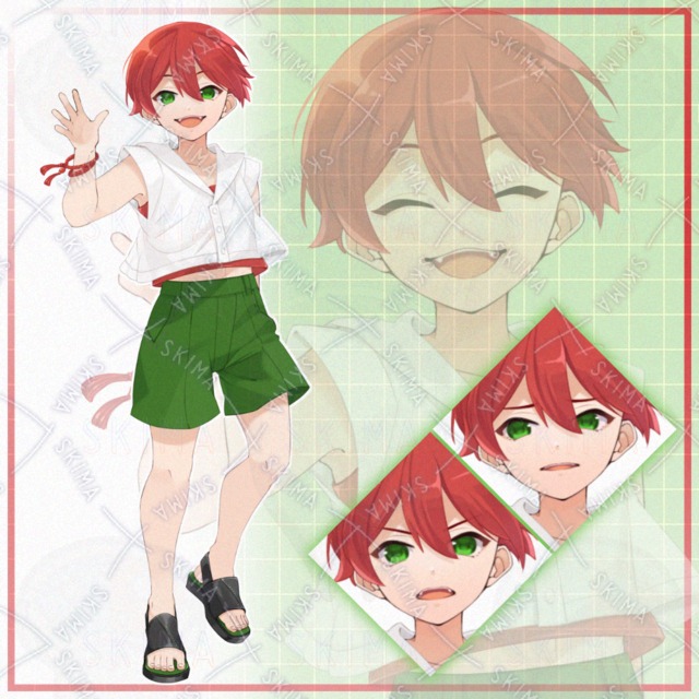 赤髪の少年/表情差分全4種