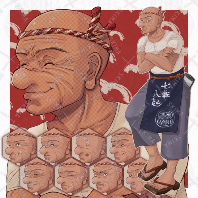 【限定価格！】【表情8種＋】粋で鯔背ガイさん