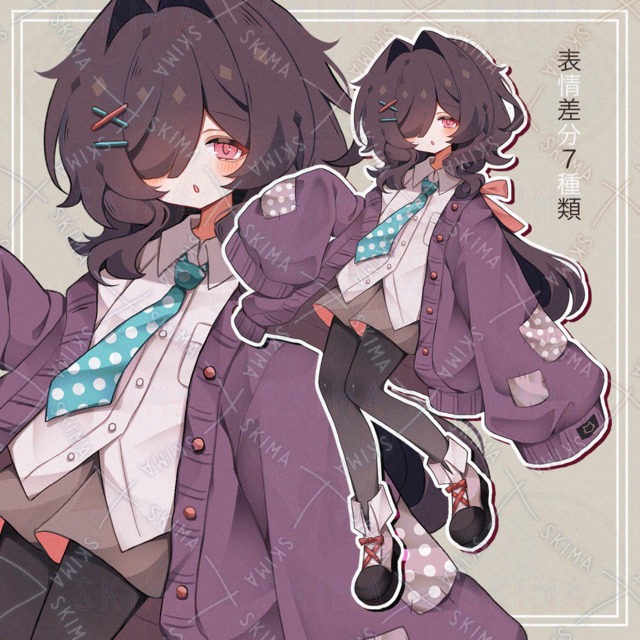 水色ネクタイの女の子