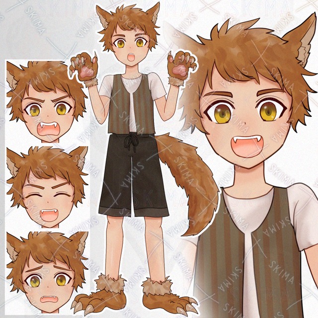 狼の少年【表情6種】