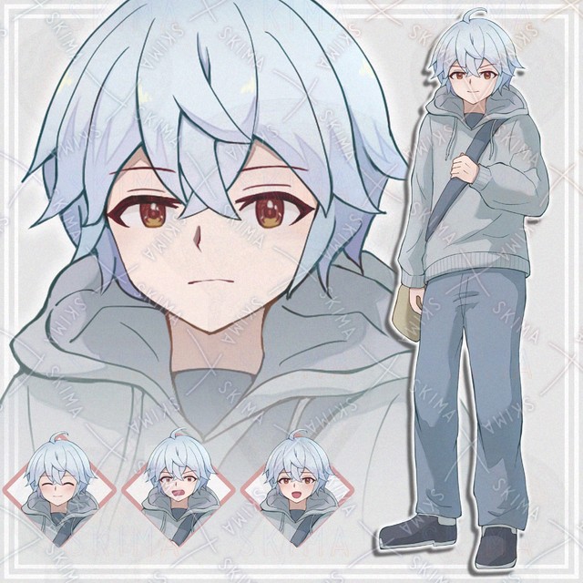【表情8種】パーカー男子【立ち絵】