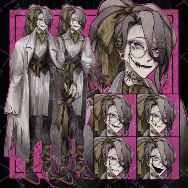 ホラーイラストタッチな白衣の男