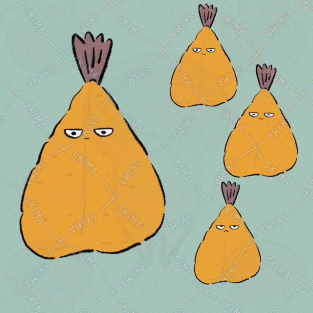 あじふらいのけしん（表情4種類）