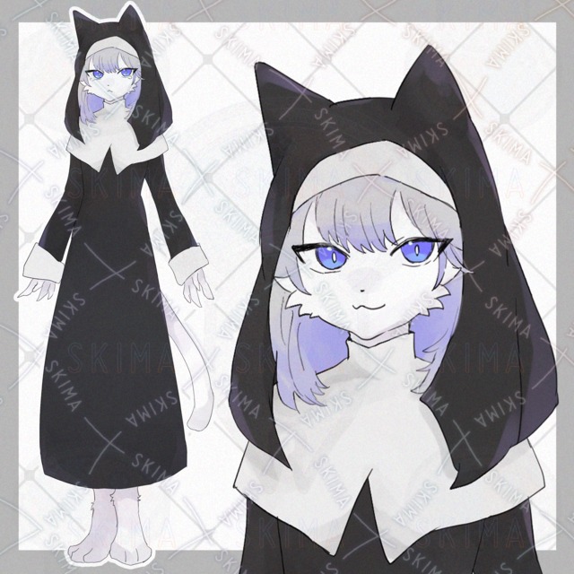 シスター獣人猫【表情8種類】