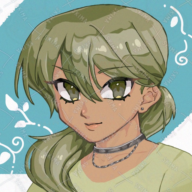 褐色肌のオリーブ色女子