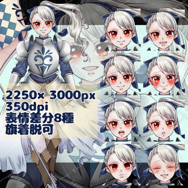 蒼の騎士(全身/装備品着脱可)