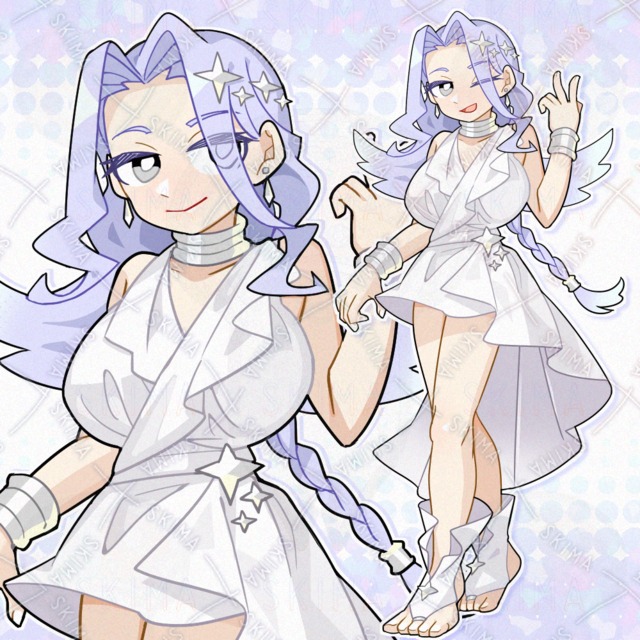 女神風のお姉さん（表情5種）