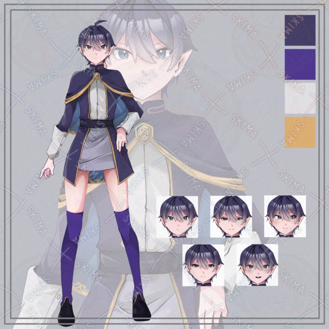 【表情5種】エルフ耳の女の子