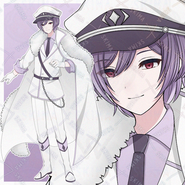 白い軍服を着た青年【表情差分10種】