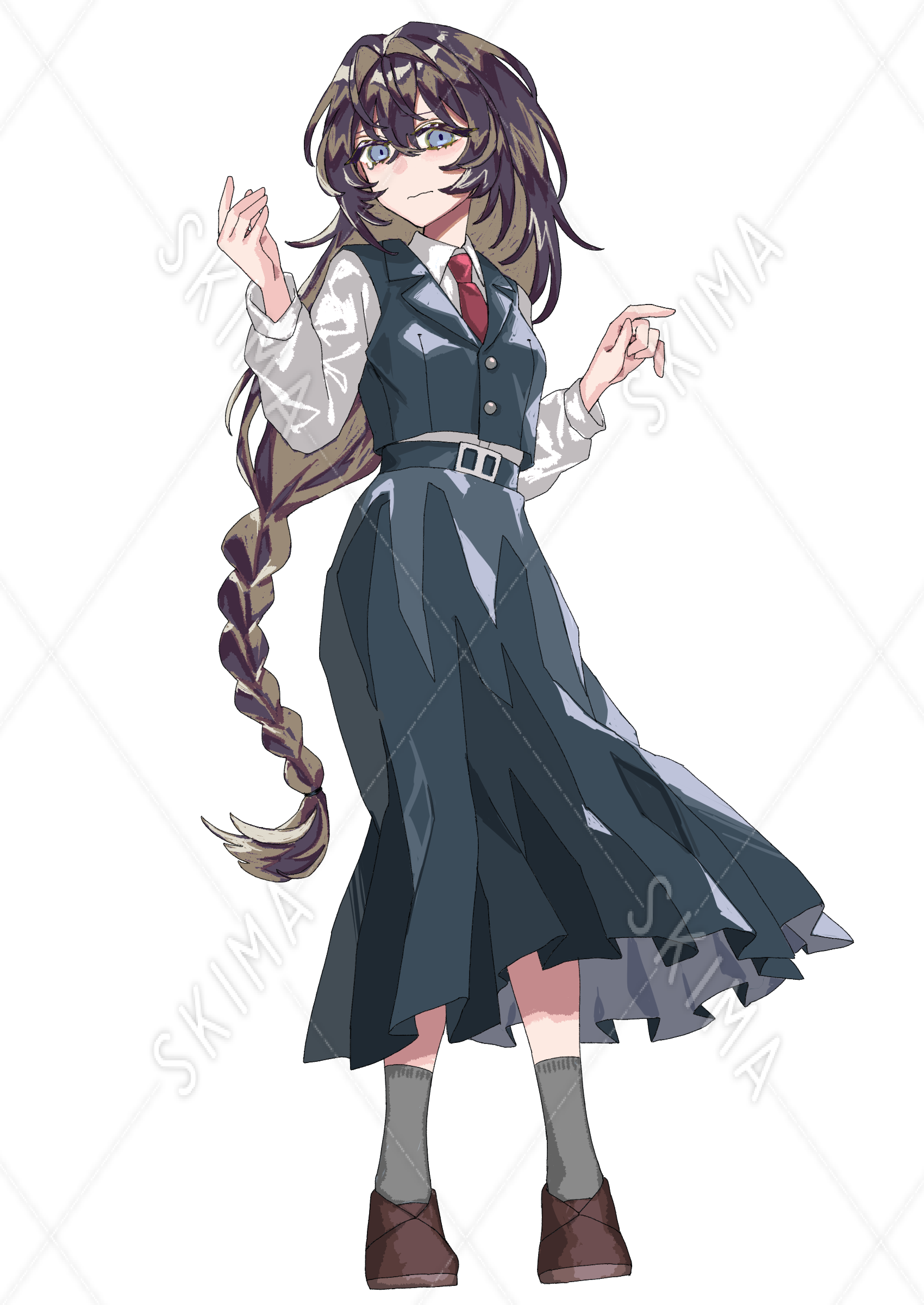 花占いの女学生 表情差分7種 パーツ1種 スキマ スキルのオーダーメイドマーケット Skima