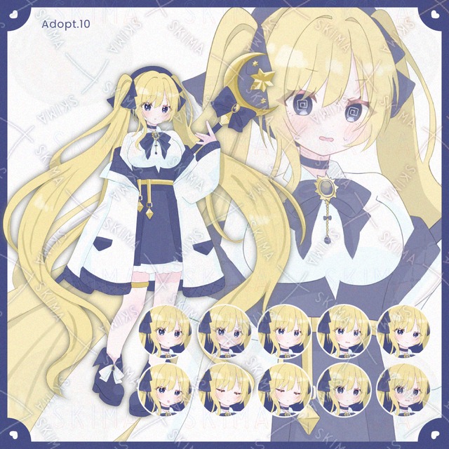 夏セール！【差分10種】魔法使い風の女の子【Adopt10】