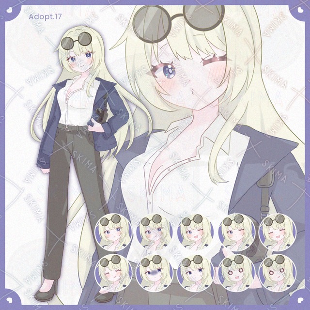 夏セール！【表情10種】ジャケットの女性【Adopt17】