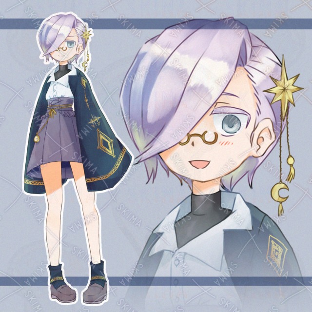 【表情9種+裸眼差分】星の学生ちゃん