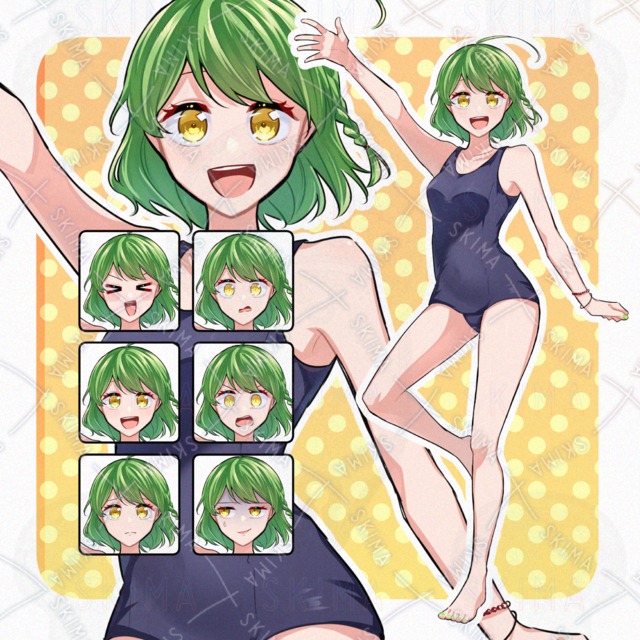 【SALE】スク水少女【表情6種類】