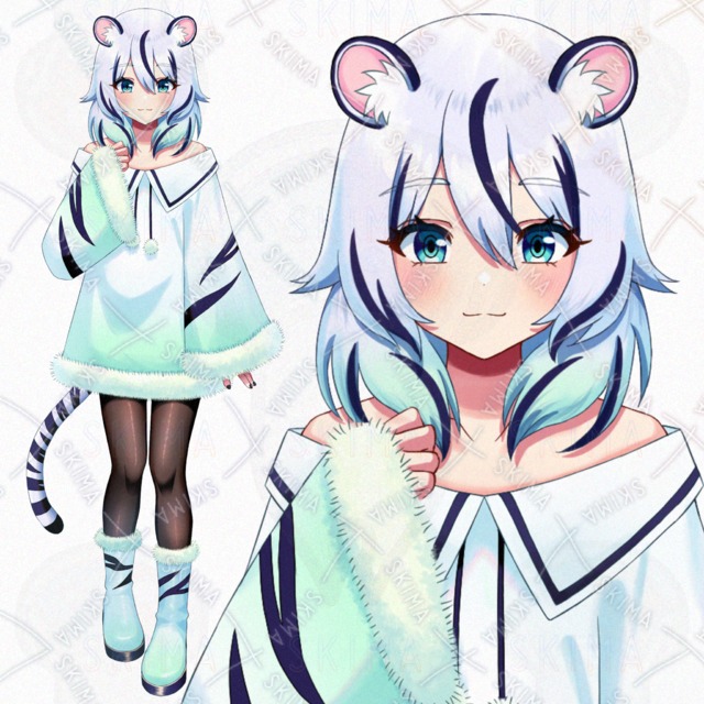 ホワイトタイガーモチーフの女の子