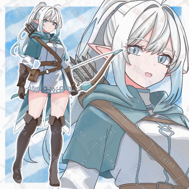 【表情差分10種】弓使いのエルフ