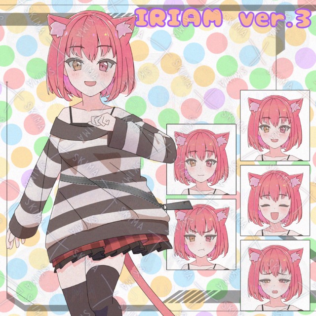 【IRIAM対応】ネコミミの女の子の立ち絵