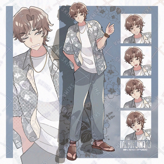 アロハシャツの男性
