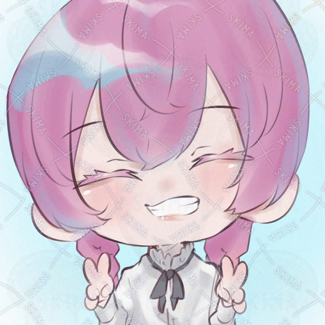 SNSアイコン　ピンク髪の女の子