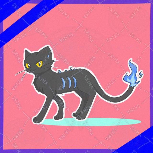 【表情7種】火の猫
