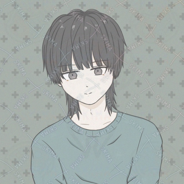 ウルフカットの男の子