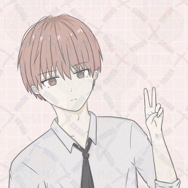 ピンク髪の男の子